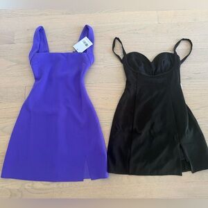 Princess Polly Vibrant Purple and Classic Black Mini Dresses